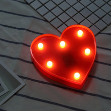 Load image into Gallery viewer, Luminous LED Letter Night Light Creative 26 English Alphabet Number Battery Lamp Romantic Wedding Party Decoration
